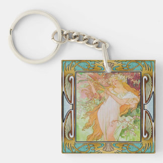 beautiful keychain image of an art nouveau tile
