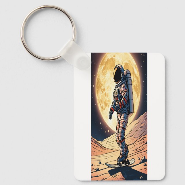 Beautiful Keychain with Astronaut Design (Front)