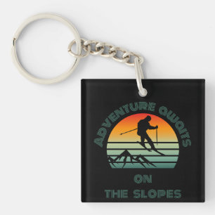 Beautiful Keychainfor skiing and adventure lovers. Key Ring