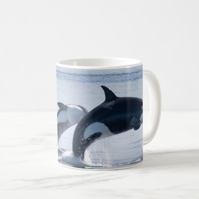 Beautiful Killer Whales Coffee Mug (Front Right)