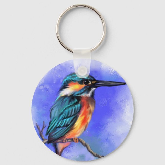 Beautiful Kingfisher Keychains (Front)