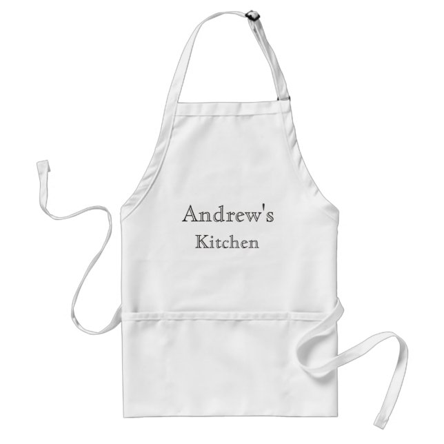 Beautiful Kitchen Black Text Standard Apron (Front)