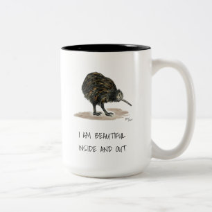 Beautiful Kiwi Affirmations Two-Tone Coffee Mug