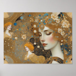 Beautiful Klimt inspired art 1, Donna of Rome Poster