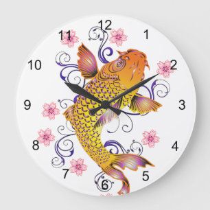 Beautiful Koi Large Clock