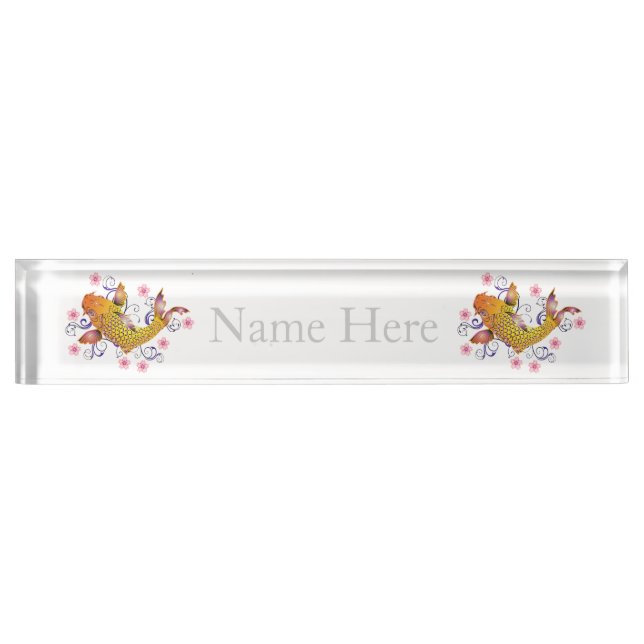 Beautiful Koi Nameplate (Front)