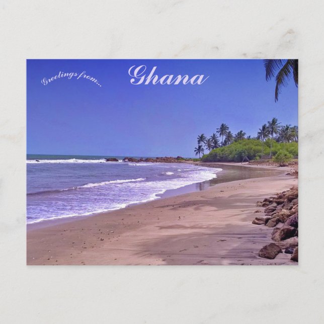 Beautiful Kokrobite Beach Ghana Postcard (Front)