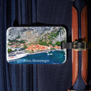 Beautiful Kotor Bay Montenegro Panorama View Luggage Tag