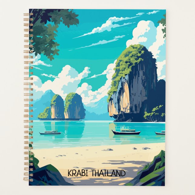 Beautiful Krabi Thailand Tropical Paradise Travel Planner (Front)