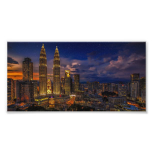 Beautiful Kuala Lumpur Petronas Twin Towers Photo Print
