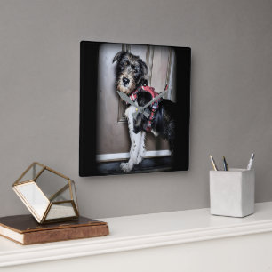 Beautiful Labradoodle Wall Clock