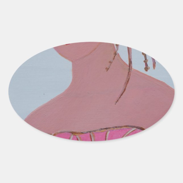 Beautiful Lady 3.JPG Oval Sticker (Front)