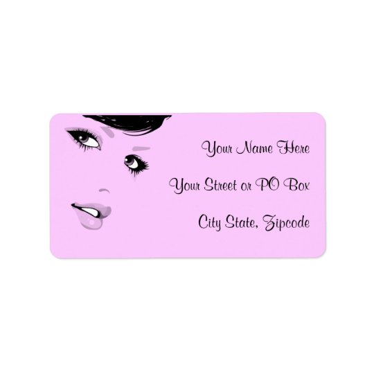 Beautiful Lady Address Label