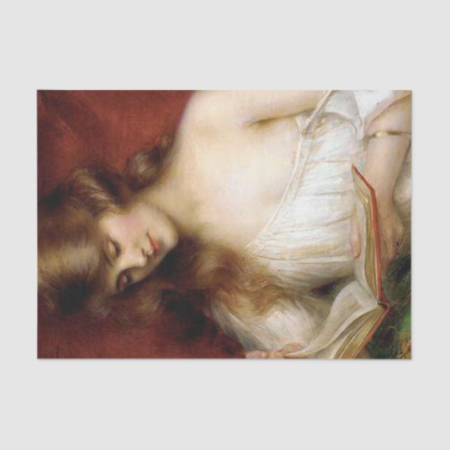 beautiful lady, albert lynch,belle époque painting tissue paper (Front)