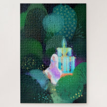 Beautiful Lady at the Garden Fountain