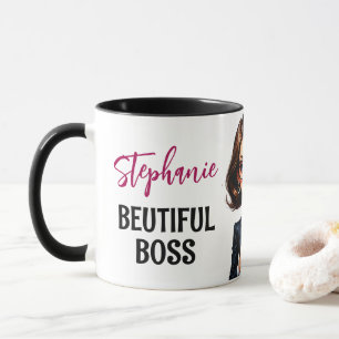 Beautiful Lady Boss with Quote Mug
