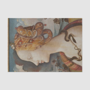 Beautiful lady face decoupage tissue paper