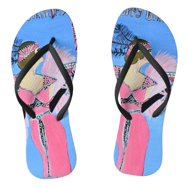Beautiful lady flip flops  (Footbed)