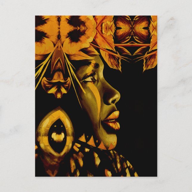 Beautiful lady from the past postcard (Front)