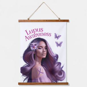 Beautiful Lady Lupus Awareness Hanging Tapestry