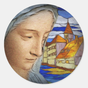 Beautiful Lady, Named Marie Classic Round Sticker