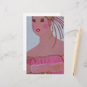 Beautiful Lady paper sheet