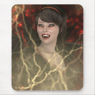Beautiful Lady Vamp Perfect Halloween Witch Style Mouse Mat