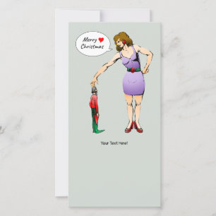 Beautiful Lady's heartfelt Merry Christmas Holiday Card
