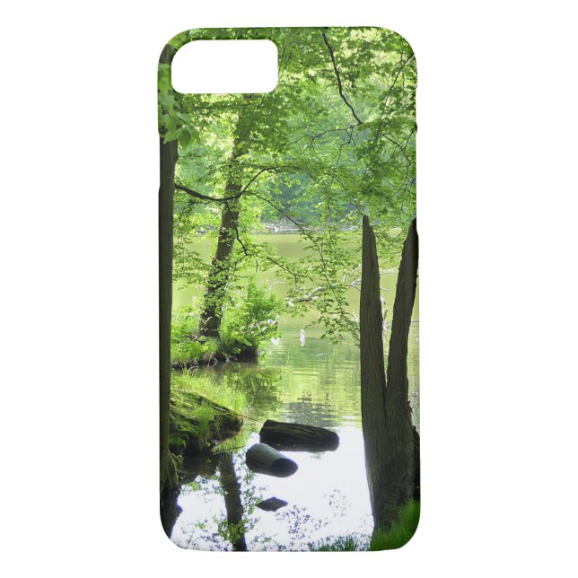 Beautiful lake and forest scenery Case-Mate iPhone case (Back)