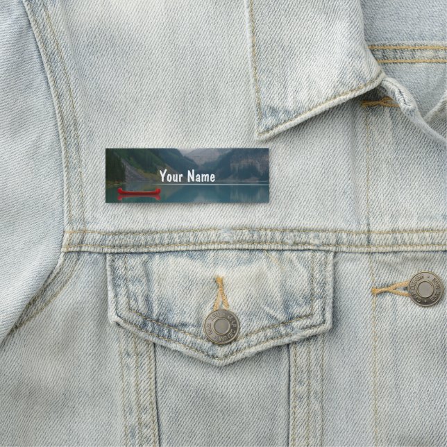 Beautiful Lake Canoe Water  Name Tag (In Situ)