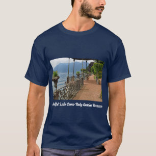 Beautiful Lake Como Italy Garden Terrace T-Shirt