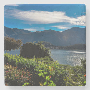 Beautiful Lake Como Italy Stone Coaster