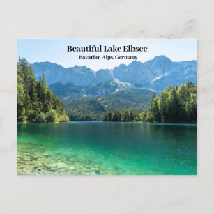 Beautiful Lake Eibsee Bavarian Alps Germany   Postcard