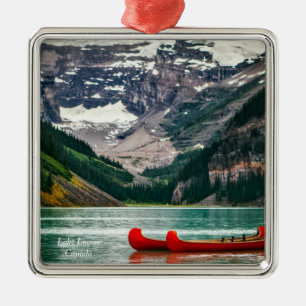 Beautiful Lake Louise, Canada Metal Tree Decoration