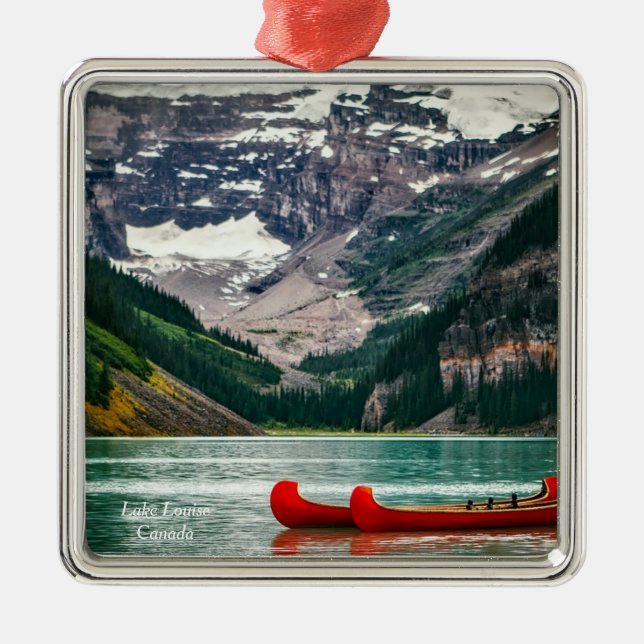 Beautiful Lake Louise, Canada Metal Tree Decoration (Front)