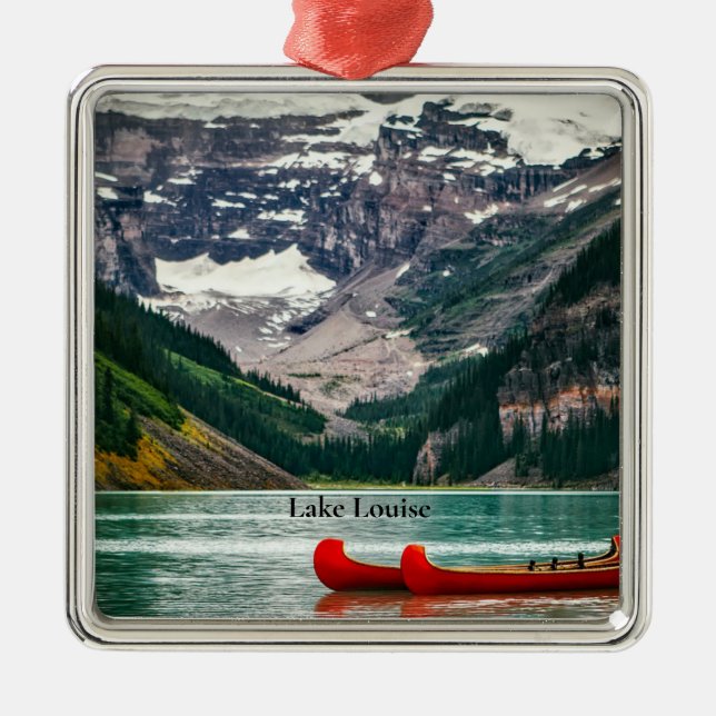 Beautiful Lake Louise, Canada Metal Tree Decoration (Front)