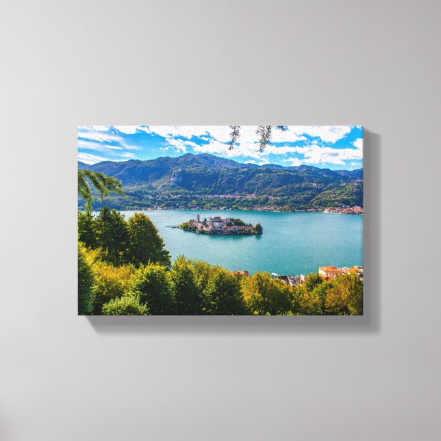 Beautiful Lake Orta, Piemonte, Italy Canvas Print (Front)