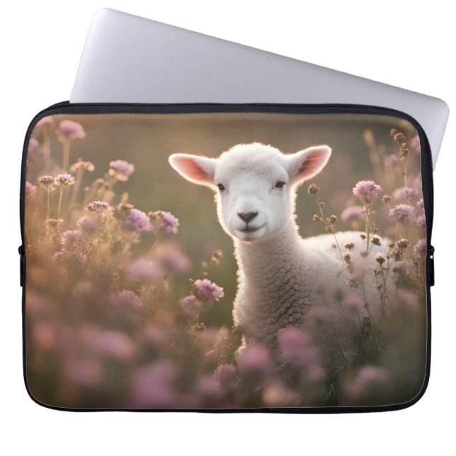 Beautiful Lamb Laptop Sleeve (Front)
