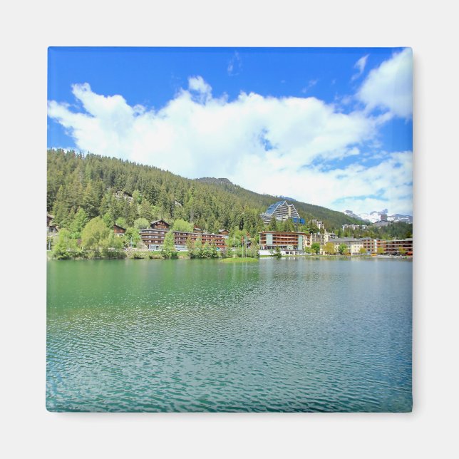 beautiful landscape Crans-Montana Switzerland Magnet (Front)
