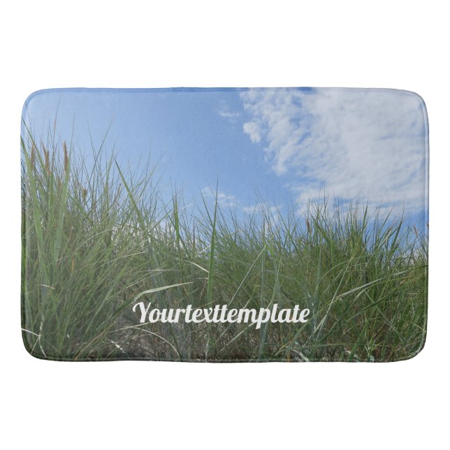 beautiful, landscape, dunes, grass, sky, summer, bath mat (Front)