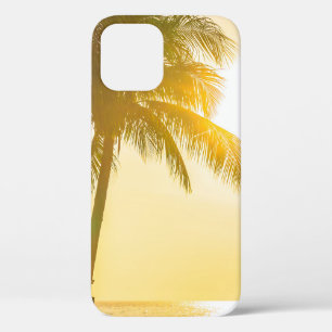 Beautiful landscape of sea ocean with silhouette c iPhone 12 case