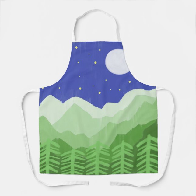beautiful landscape painting art apron (Front)