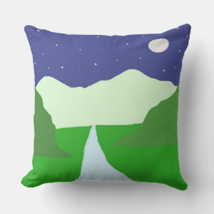 beautiful landscape painting art cushion