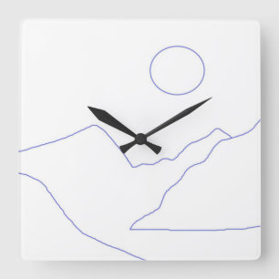 beautiful landscape painting art square wall clock