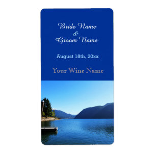 beautiful landscape photography wedding wine label