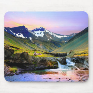 Beautiful Landscape Scenery of Iceland Mouse Mat