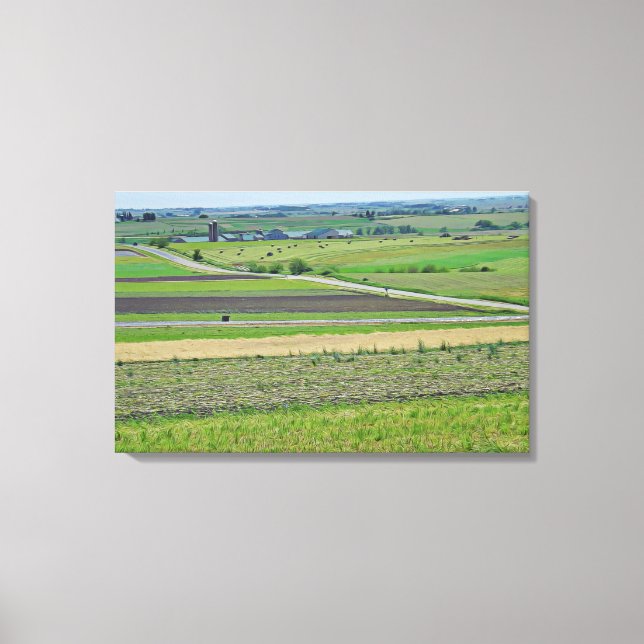 Beautiful Landscape View of a Farm in the Midwest Canvas Print (Front)