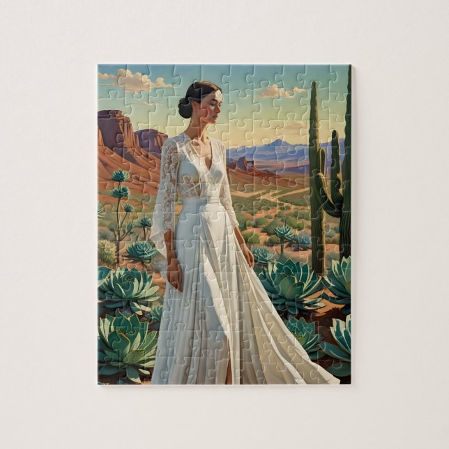 Beautiful Landscape with a Woman Spiritual Art Jigsaw Puzzle (Vertical)