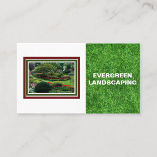 Beautiful Landscaping Lawn Photo Business Card