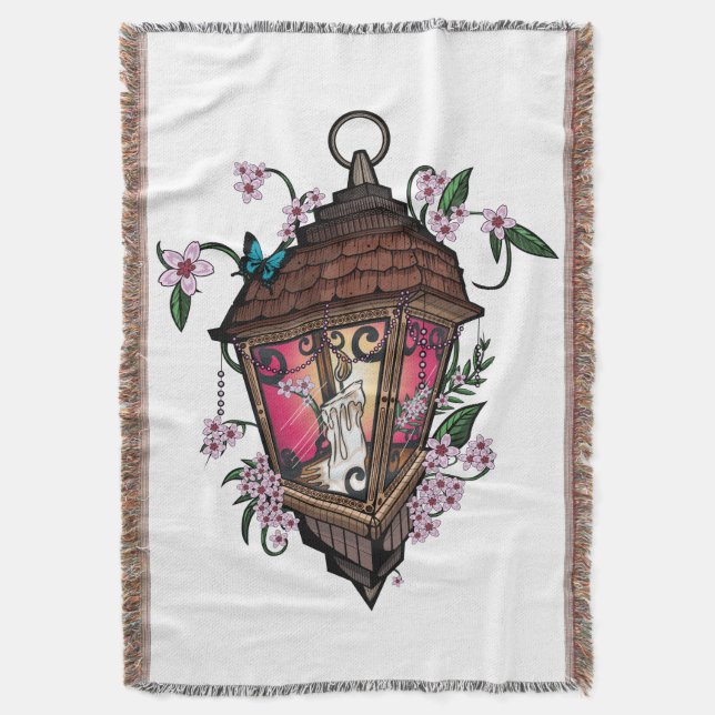 Beautiful Lantern Throw Blanket (Front Vertical)